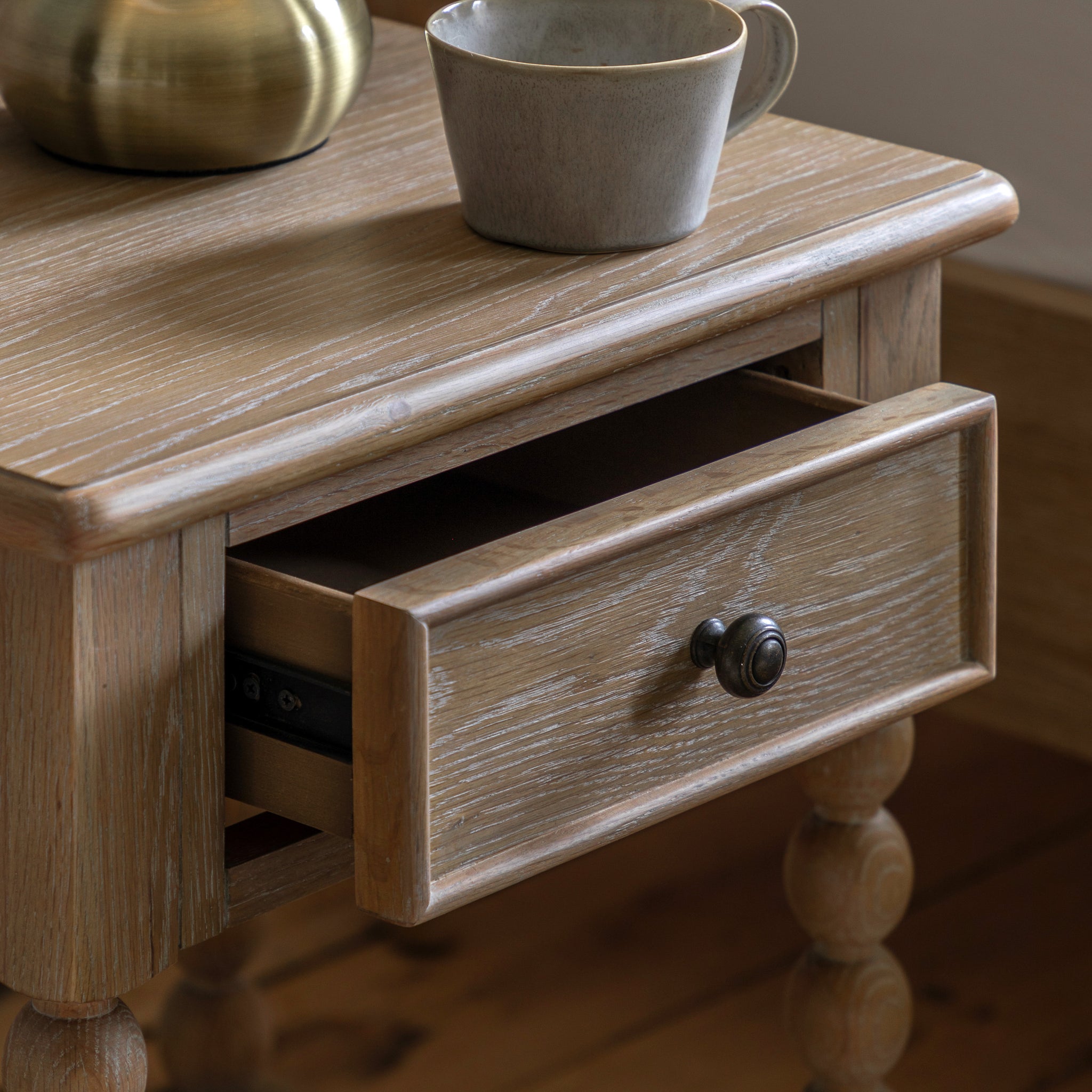 Artisan 1 Drawer Bedside - 1 Drawer Bedside Natural Sterling Home 3