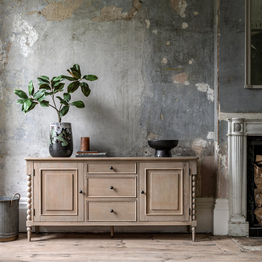 Artisan 2 Door 3 Drawer Sideboard - 2 Door 3 Drawer Sideboard Natural Sterling Home 2