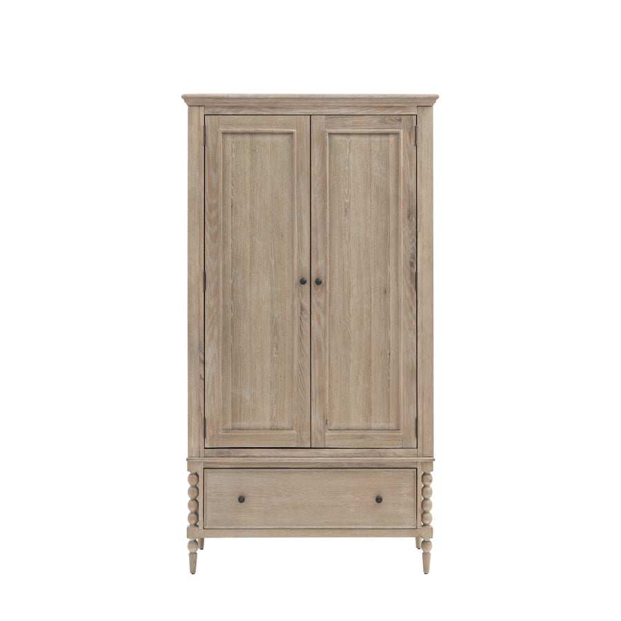 Artisan 2 Door 1 Drawer Wardrobe - 2 Door 1 Drawer Wardrobe Natural Sterling Home 1