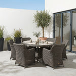 Ascot 6 Seater Round Dining Set Dining Sets Sterling Home 1