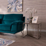 Atalanta Side Table - End Table Glass / Stainless Steel Sterling Home 2