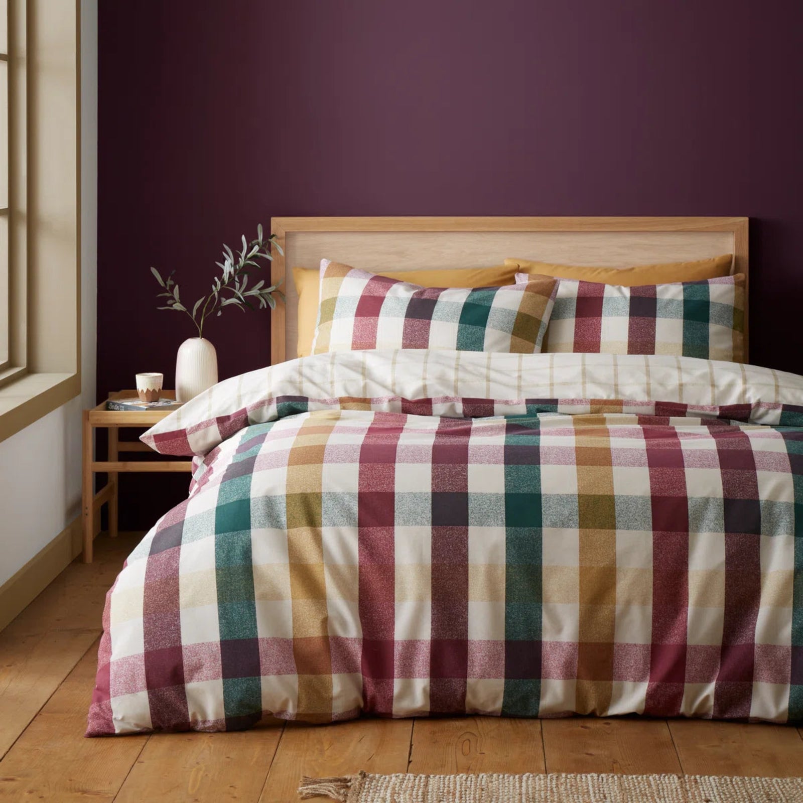 Autumn Check Duvet Set - DISC Autumn Check Duvet Set King Sterling Home 1