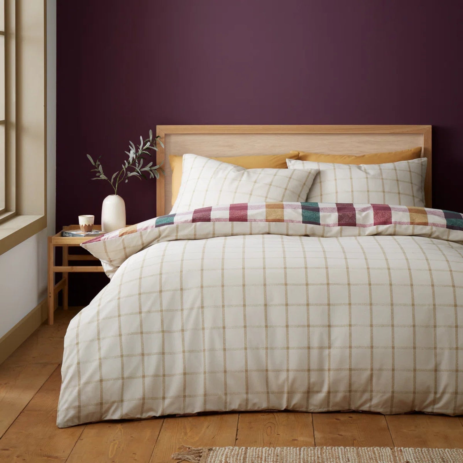 Autumn Check Duvet Set - DISC Autumn Check Duvet Set King Sterling Home 2