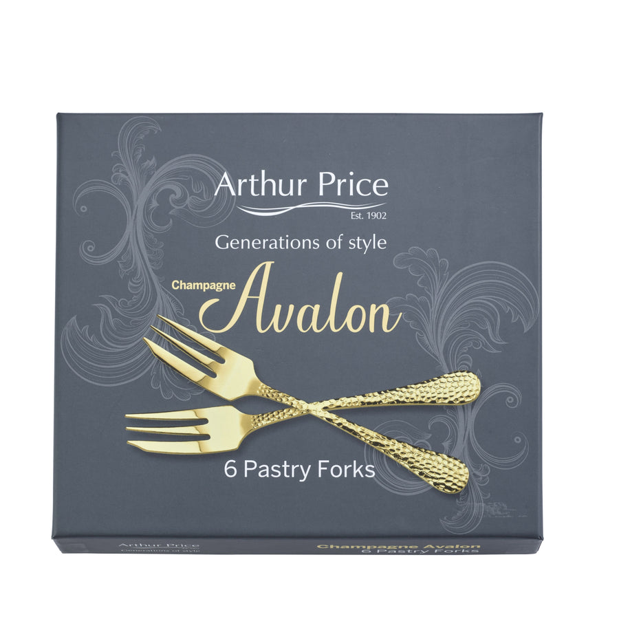 Champagne Avalon Set 6 Pastry Forks - Champagne Avalon Set 6 Pastry Forks Sterling Home 2