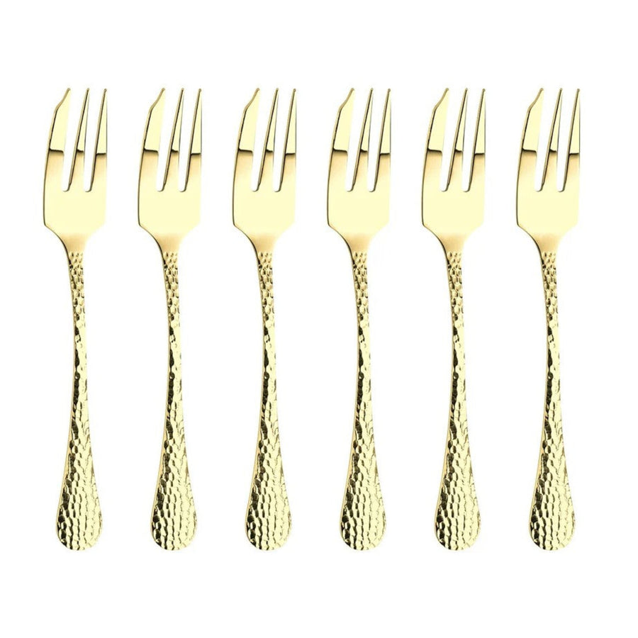 Champagne Avalon Set 6 Pastry Forks - Champagne Avalon Set 6 Pastry Forks Sterling Home 1
