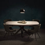 Avalon Motion Dining Table & 4 Dining Chairs Set - Motion Dining Table 120/190cm + 4 Dining Chair Sterling Home 2