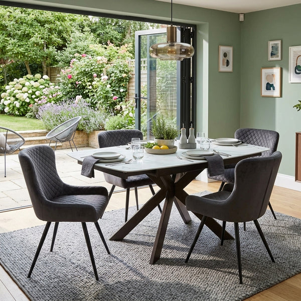 Avalon Motion Dining Table & 4 Chairs Set Tables Sterling Home 2