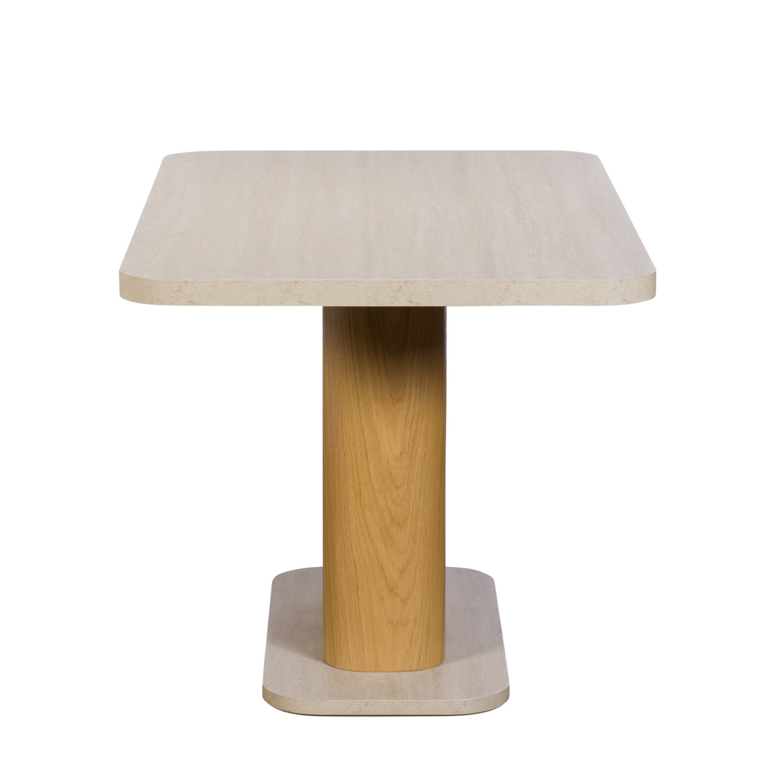 Axis 135cm Dining Table - 135cm Dining Table Travertine Effect / Oak Sterling Home 3