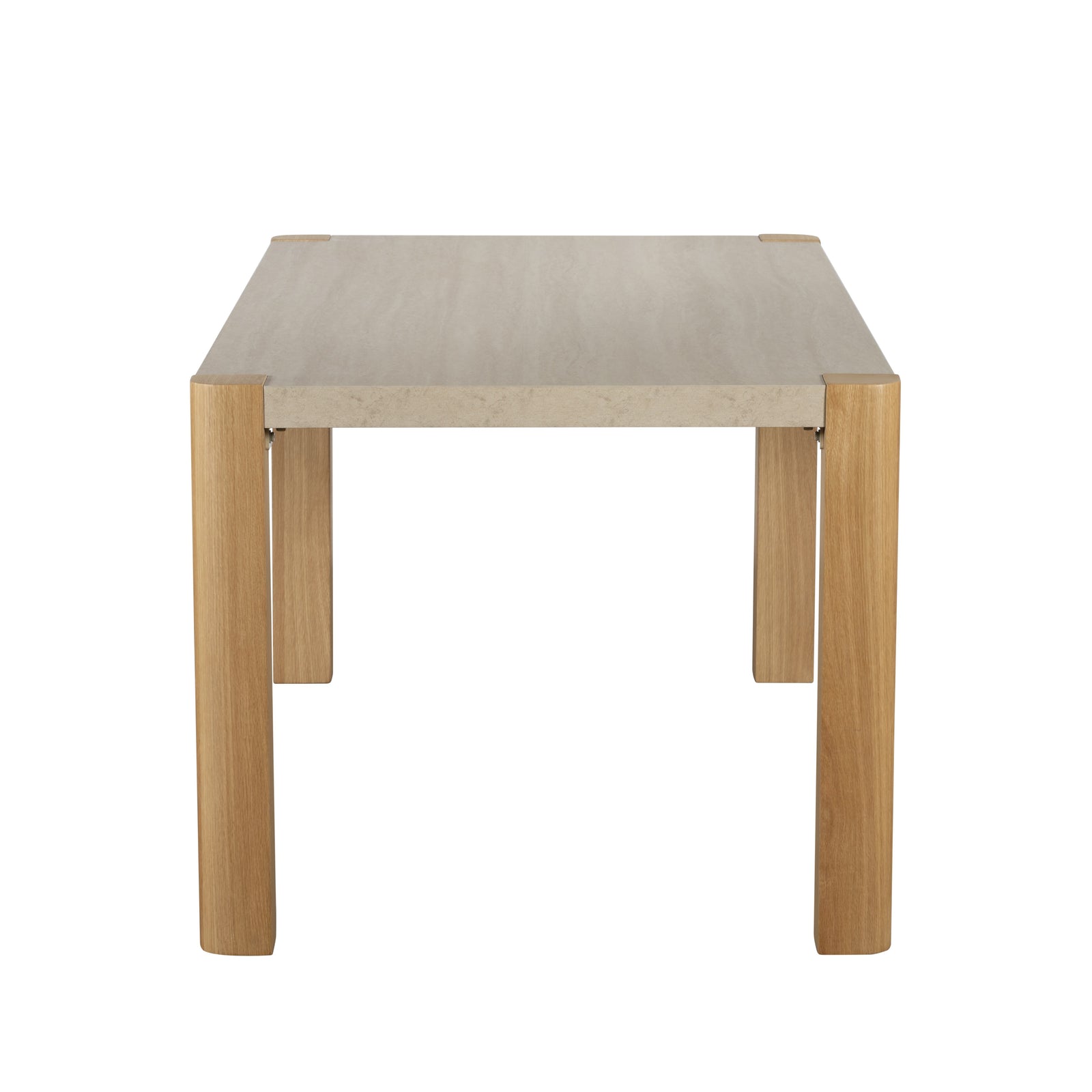 Axis 140cm Dining Table - 140cm Dining Table Travertine Effect / Oak Sterling Home 3