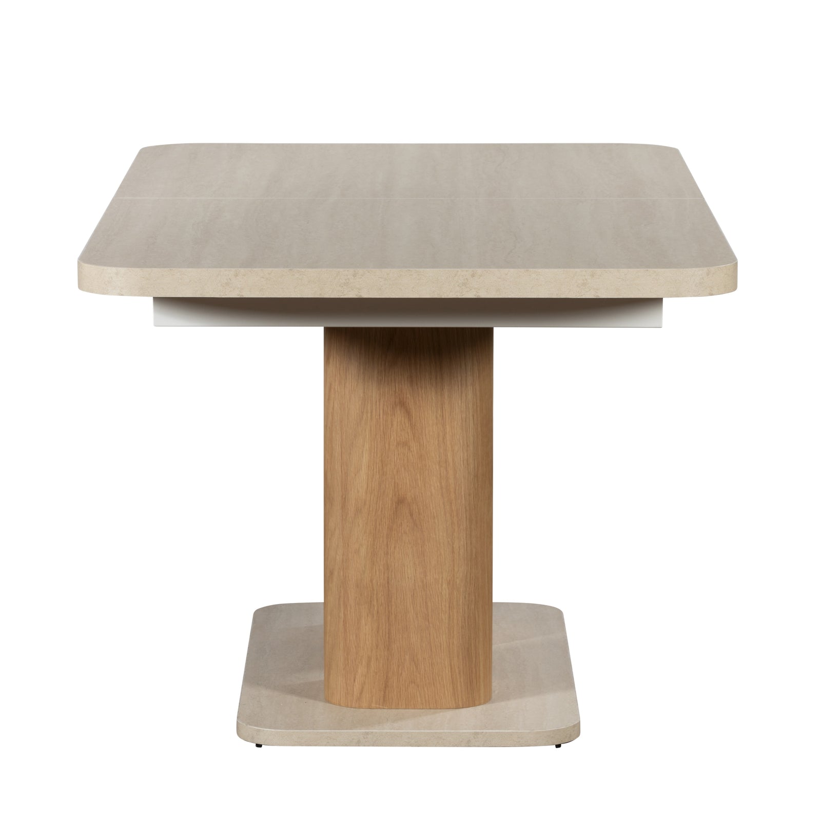 Axis 160/200cm Extending Dining Table - 160/200cm Extending Dining Table Travertine Effect / Oak Sterling Home 6