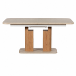 Axis 160/200cm Extending Dining Table - 160/200cm Extending Dining Table Travertine Effect / Oak Sterling Home 1