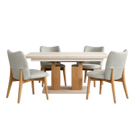 Axis Extending Dining Table & 4 Samson Chairs Set Dining Sets Sterling Home 1