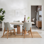 Axis Extending Dining Table & 4 Samson Chairs Set Sterling Home 2
