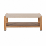 Axis Coffee Table - Coffee Table Travertine Effect / Oak Coffee Tables Sterling Home 1