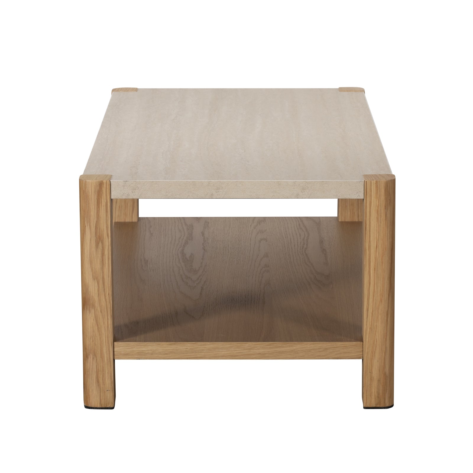 Axis Coffee Table - Coffee Table Travertine Effect / Oak Coffee Tables Sterling Home 4