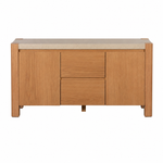 Axis Wide Sideboard - Wide Sideboard Travertine Effect / Oak Sterling Home 1