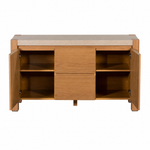 Axis Wide Sideboard - Wide Sideboard Travertine Effect / Oak Sterling Home 4