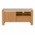 Axis TV Unit - TV Unit Travertine Effect / Oak Sterling Home 1