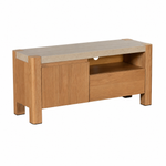 Axis TV Unit - TV Unit Travertine Effect / Oak Sterling Home 3