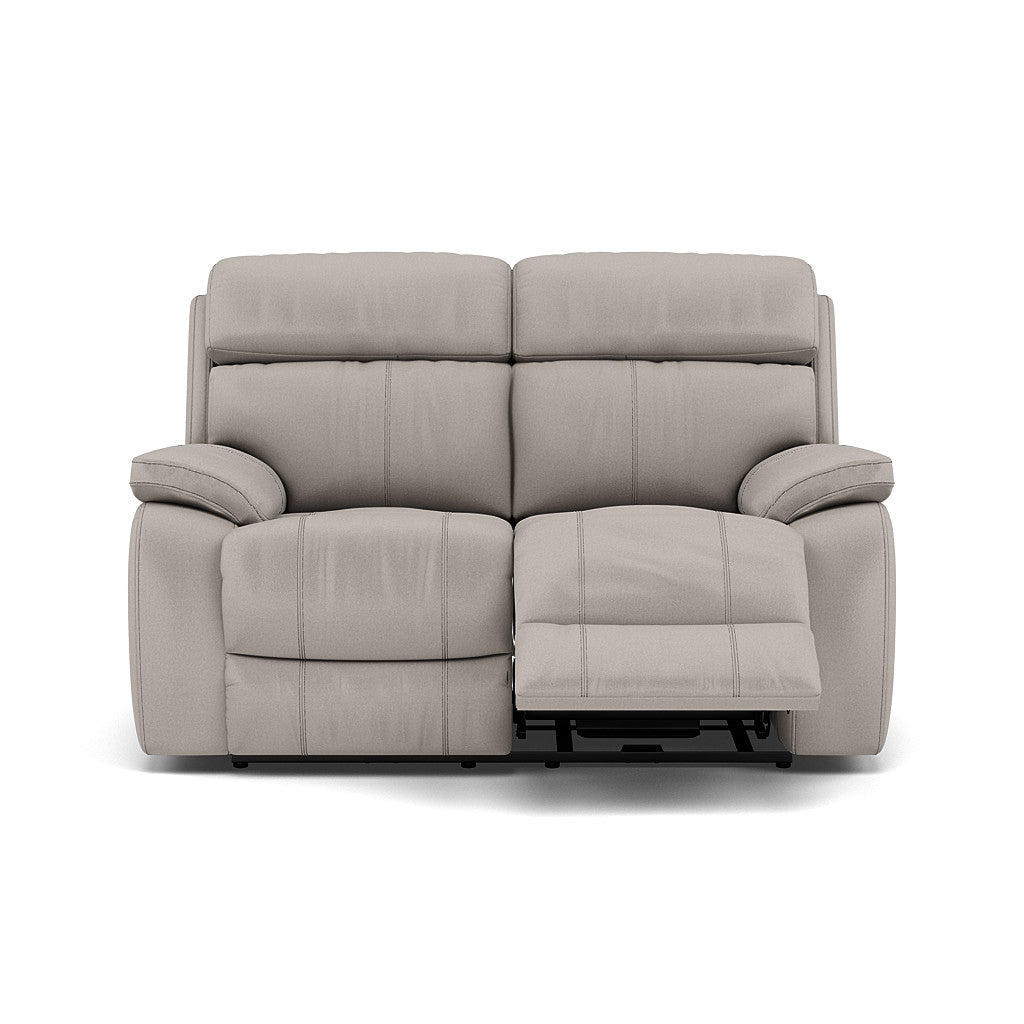 Galaxy 2 Seater Recliner Sofa - 2 Seater Sofa 2 Manual Recliners Fabric - Manual Recliner Sterling Home 10 BFAMAD-02 SILVER GREY