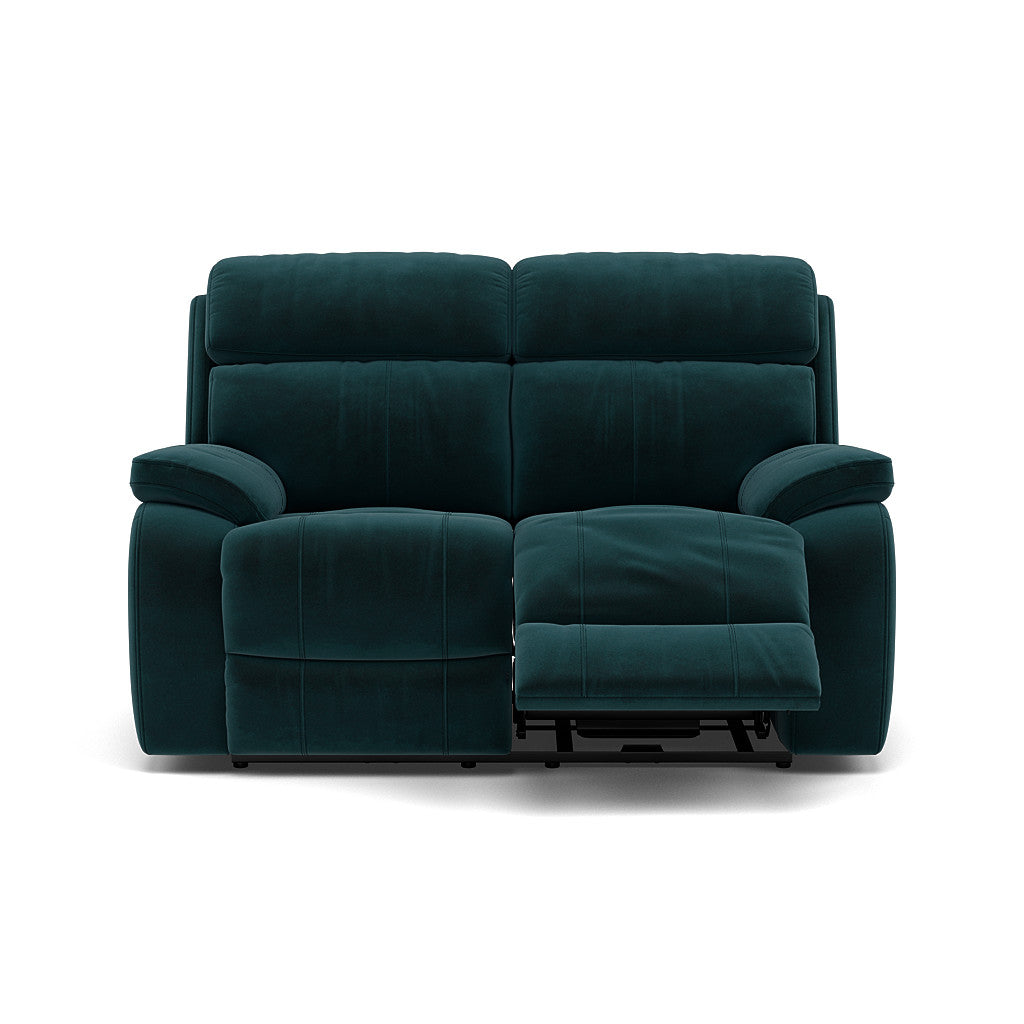 Galaxy 2 Seater Recliner Sofa - 2 Seater Sofa 2 Manual Recliners Fabric - Manual Recliner Sterling Home 16 FAB-MEG-36 LAKE GREEN