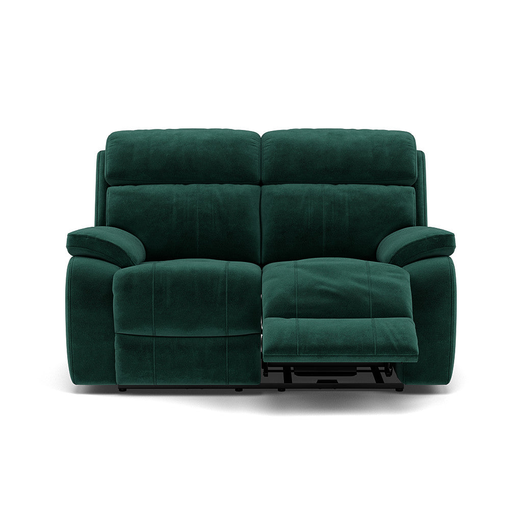 Galaxy 2 Seater Recliner Sofa - 2 Seater Sofa 2 Manual Recliners Fabric - Manual Recliner Sterling Home 17 FAB-MEG-37 EMERALD GREEN