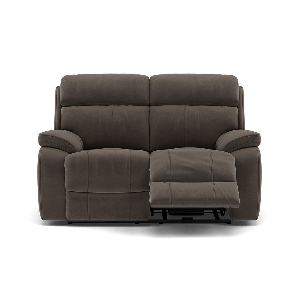 Galaxy 2 Seater Recliner Sofa - 2 Seater Sofa 2 Manual Recliners Fabric - Manual Recliner Sterling Home 13 FAB-MEG-51 DK TAUPE
