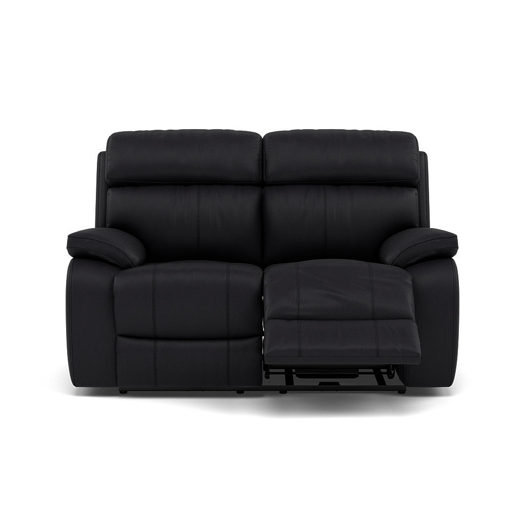 Galaxy 2 Seater Recliner Sofa - 2 Seater 2 Power Recliners Cat 25S - Power Recliner with USB Sterling Home 12 NCS-023C BLACK