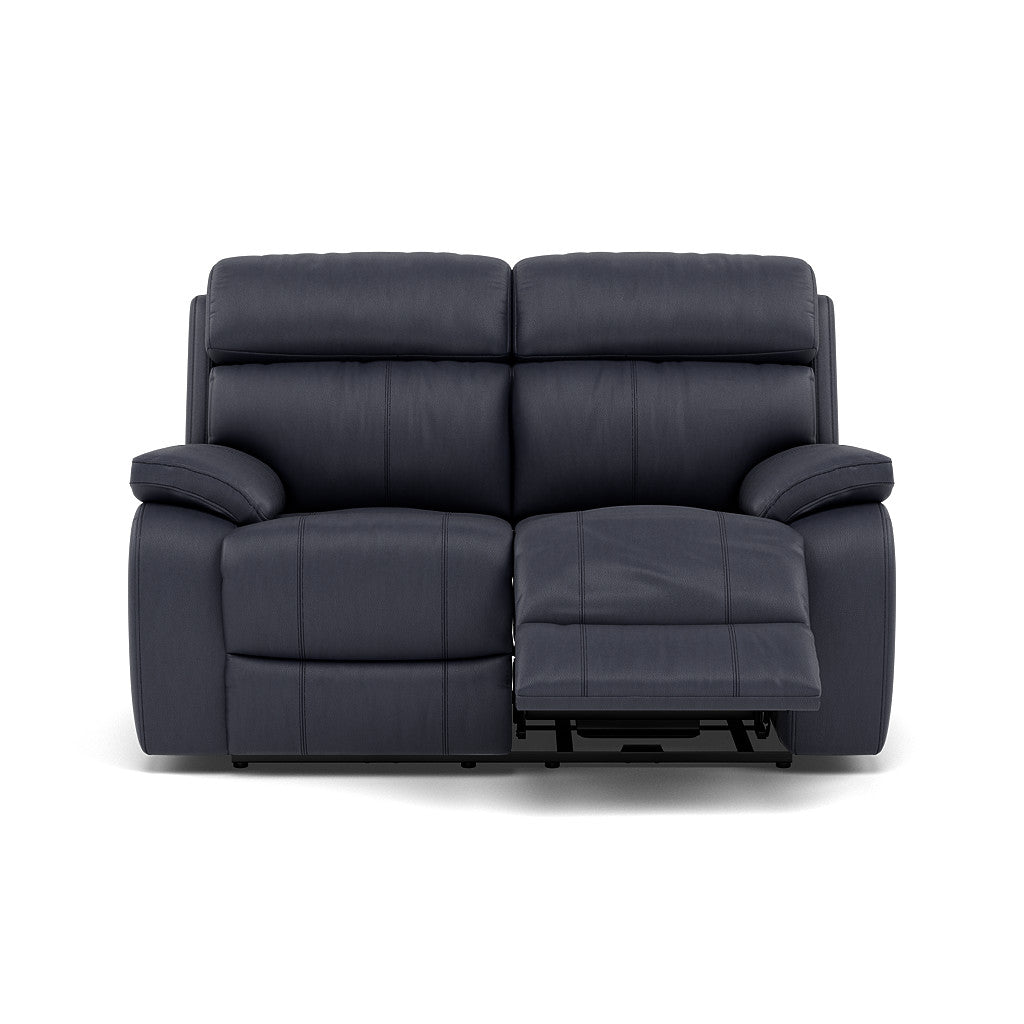 Galaxy 2 Seater Recliner Sofa - 2 Seater 2 Power Recliners Cat 25S - Power Recliner with USB Sterling Home 14 NCS-036C NAVY BLUE