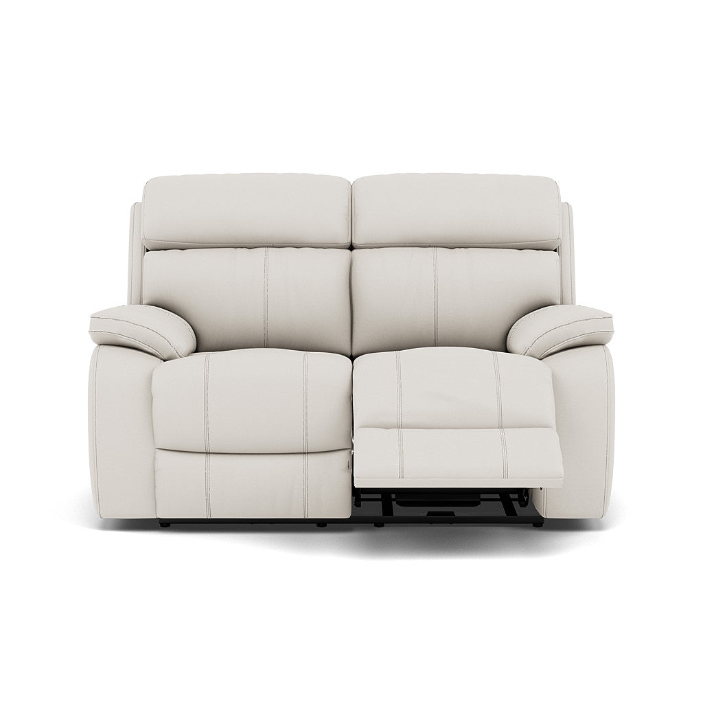 Galaxy 2 Seater Recliner Sofa - 2 Seater 2 Power Recliners Cat 25S - Power Recliner with USB Sterling Home 1 NCS-744D STAR WHITE