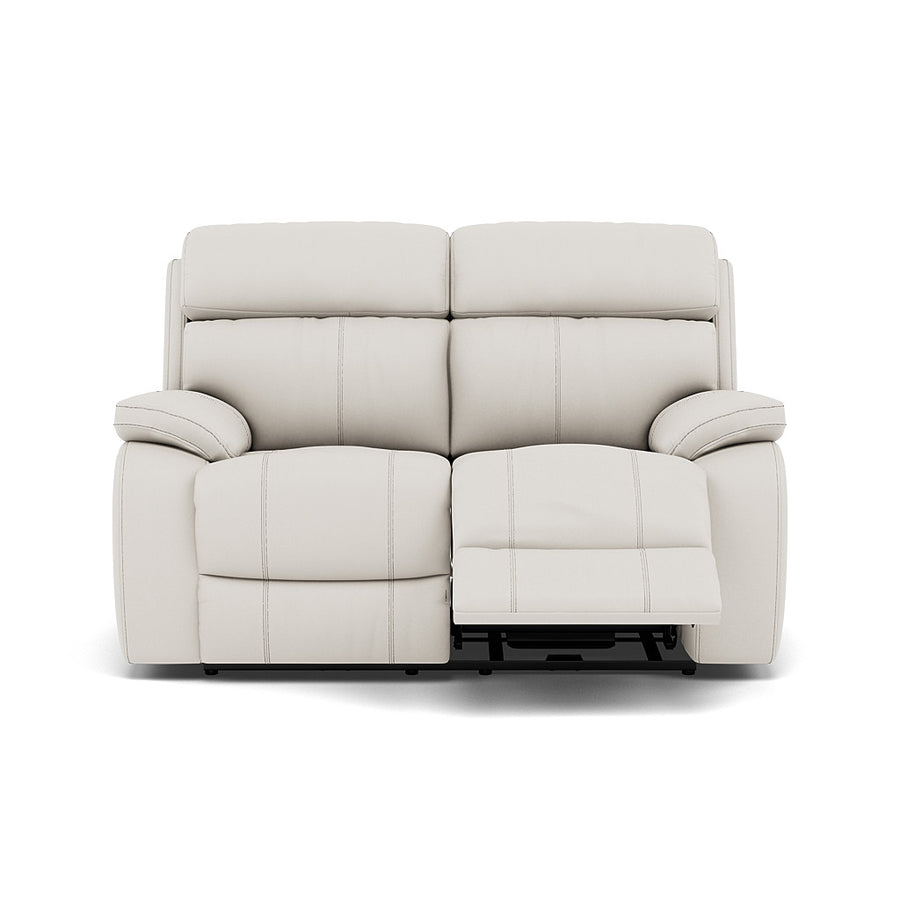 Galaxy 2 Seater Recliner Sofa - 2 Seater 2 Power Recliners Cat 25S - Power Recliner with USB Sterling Home 1 NCS-744D STAR WHITE