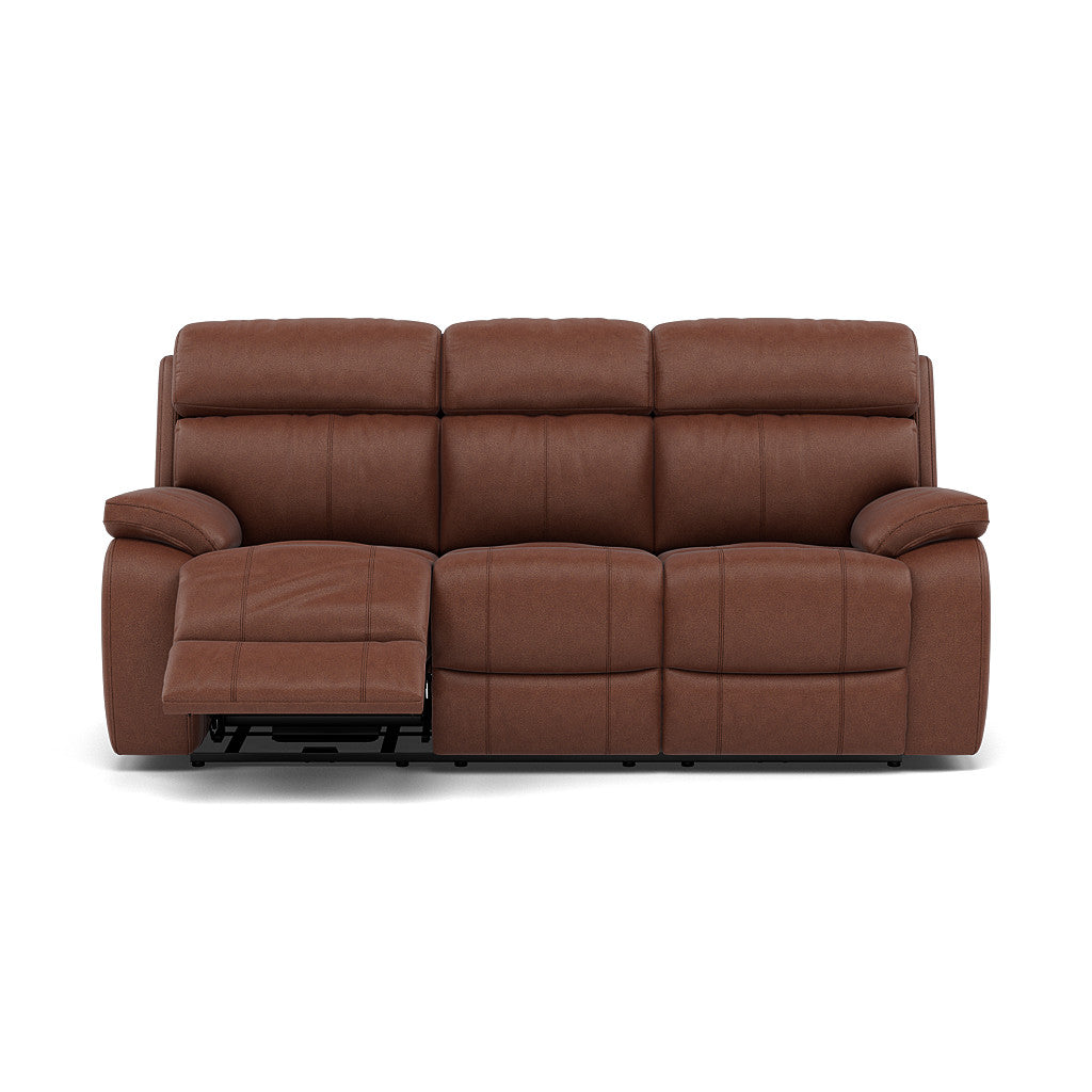 Galaxy 3 Seater Recliner Sofa - 3 Seater Sofa 2 Power Recliners Fabric - Power Recliner with USB 3 Seater Sofas Sterling Home 7 BFA-BLJ-05 HAZELNUT