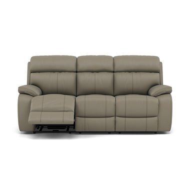 Galaxy 3 Seater Recliner Sofa - 3 Seater Sofa 2 Power Recliners Cat 20S - Power Recliner with USB 3 Seater Sofas Sterling Home 12 BXS-039C PEBBLE
