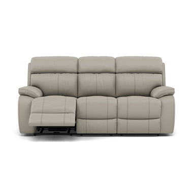 Galaxy 3 Seater Recliner Sofa - 3 Seater Sofa 2 Power Recliners Cat 20S - Power Recliner with USB 3 Seater Sofas Sterling Home 3 BXS-946B FEATHER GREY