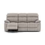 Galaxy 3 Seater Recliner Sofa - 3 Seater Sofa 2 Power Recliners Fabric - Power Recliner with USB 3 Seater Sofas Sterling Home 10 BFAMAD-02 SILVER GREY
