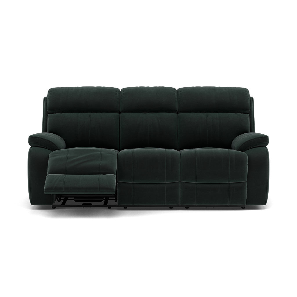 Galaxy 3 Seater Recliner Sofa - 3 Seater Sofa 2 Manual Recliners Fabric - Manual Recliner 3 Seater Sofas Sterling Home 12 FAB-MEG-21 CHARCOAL GREY