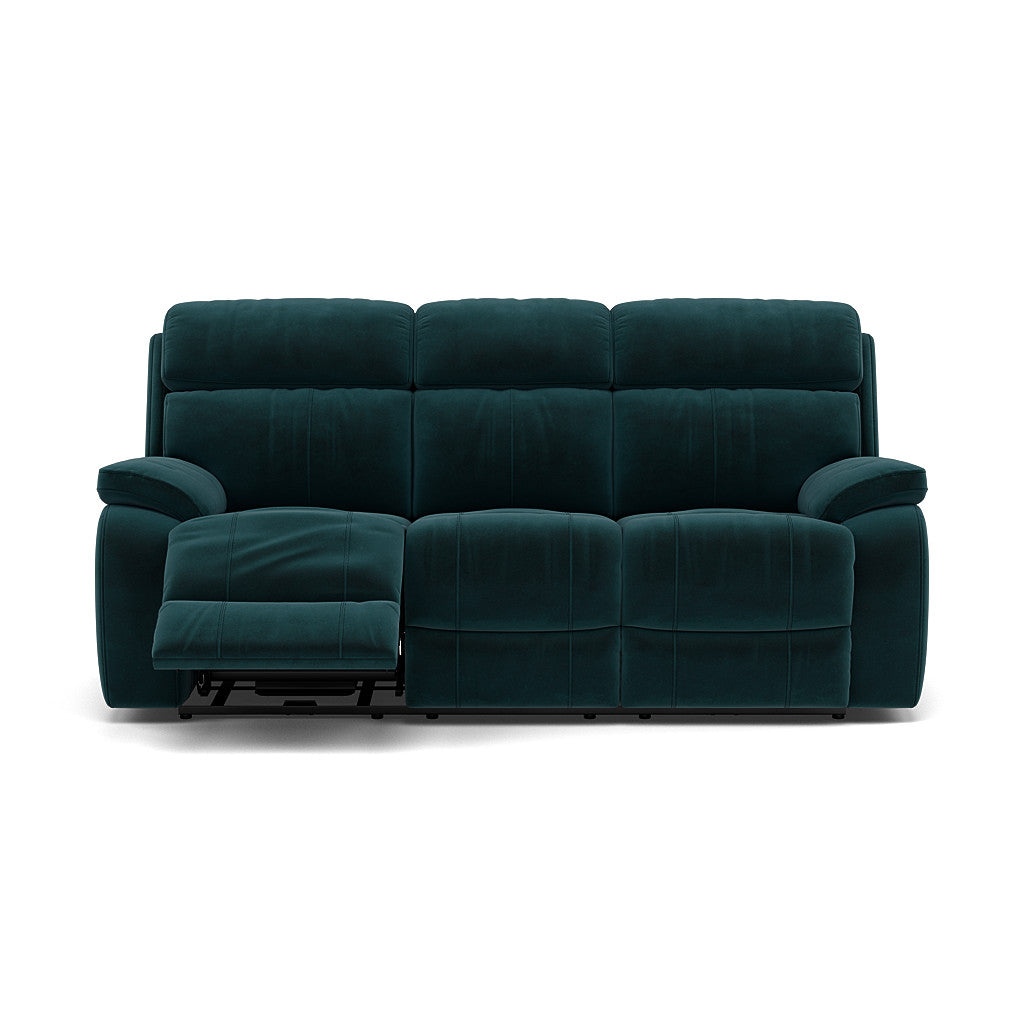 Galaxy 3 Seater Recliner Sofa - 3 Seater Sofa 2 Manual Recliners Fabric - Manual Recliner 3 Seater Sofas Sterling Home 16 FAB-MEG-36 LAKE GREEN