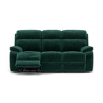Galaxy 3 Seater Recliner Sofa - 3 Seater Sofa 2 Power Recliners Fabric - Power Recliner with USB 3 Seater Sofas Sterling Home 17 FAB-MEG-37 EMERALD GREEN