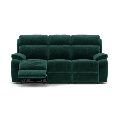 Galaxy 3 Seater Recliner Sofa - 3 Seater Sofa 2 Power Recliners Fabric - Power Recliner with USB 3 Seater Sofas Sterling Home 18 FAB-MEG-37 EMERALD GREEN