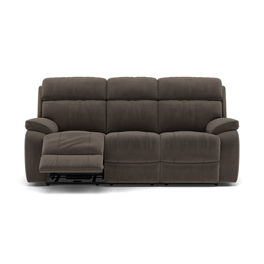 Galaxy 3 Seater Recliner Sofa - 3 Seater Sofa 2 Power Recliners Fabric - Power Recliner with USB 3 Seater Sofas Sterling Home 14 FAB-MEG-51 DK TAUPE