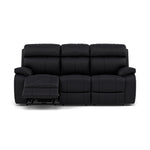 Galaxy 3 Seater Recliner Sofa - 3 Seater Sofa 2 Power Recliners Cat 25S - Power Recliner with USB 3 Seater Sofas Sterling Home 12 NCS-023C BLACK
