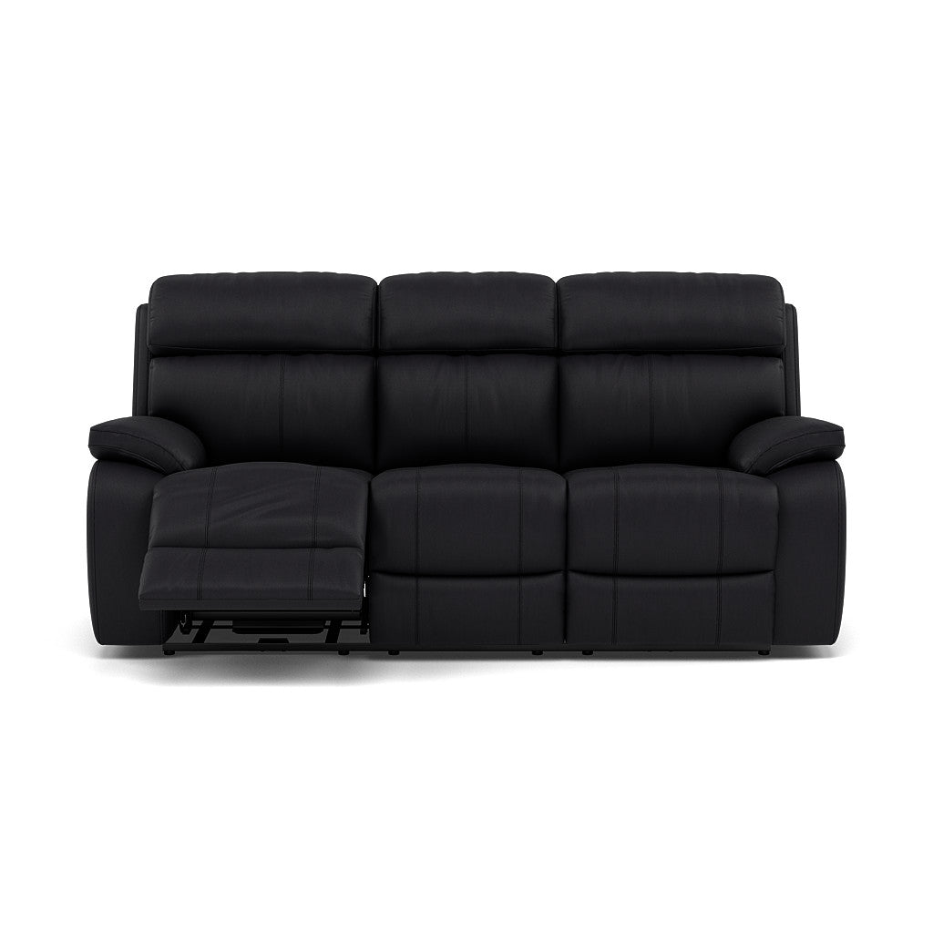 Galaxy 3 Seater Recliner Sofa - 3 Seater Sofa 2 Power Recliners Cat 25S - Power Recliner with USB 3 Seater Sofas Sterling Home 12 NCS-023C BLACK
