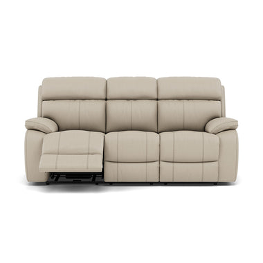Galaxy 3 Seater Recliner Sofa - 3 Seater Sofa 2 Power Recliners Cat 25S - Power Recliner with USB 3 Seater Sofas Sterling Home 4 NCS-041E SILVER GREY