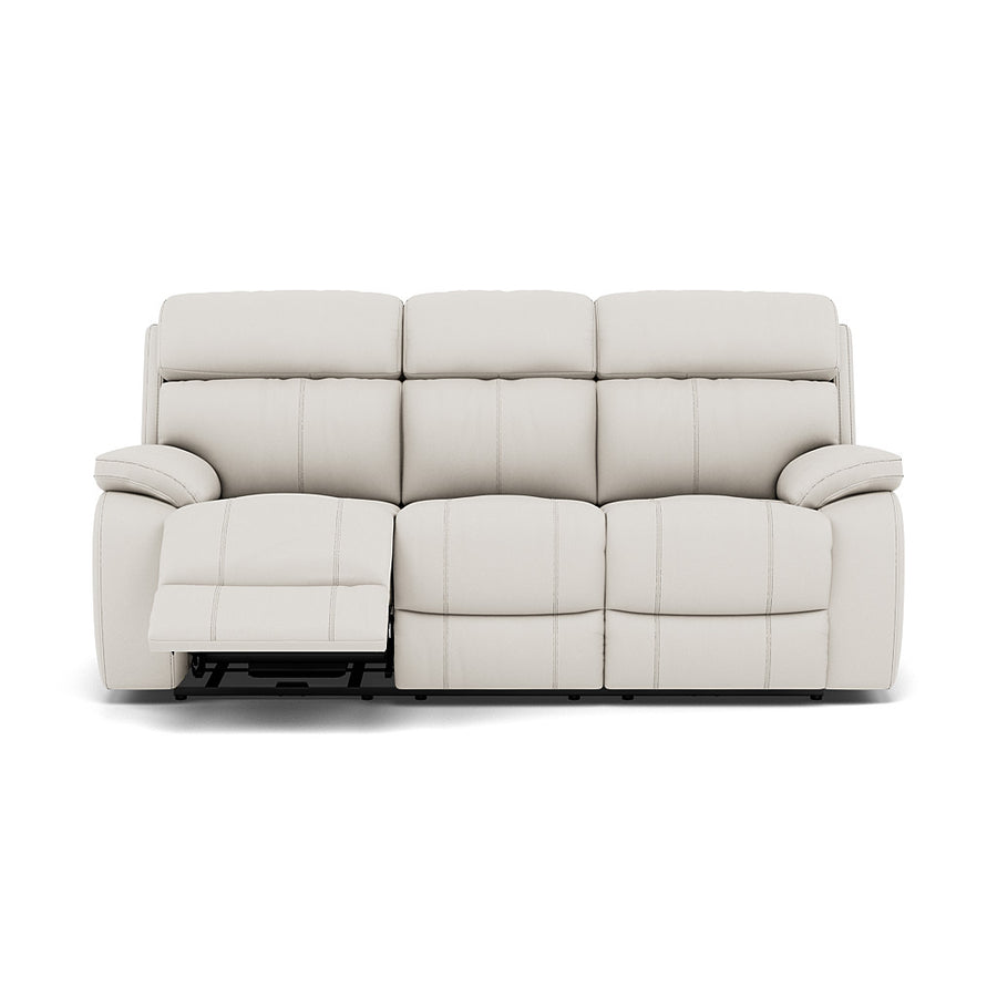Galaxy 3 Seater Recliner Sofa - 3 Seater Sofa 2 Power Recliners Cat 25S - Power Recliner with USB 3 Seater Sofas Sterling Home 1 NCS-744D STAR WHITE