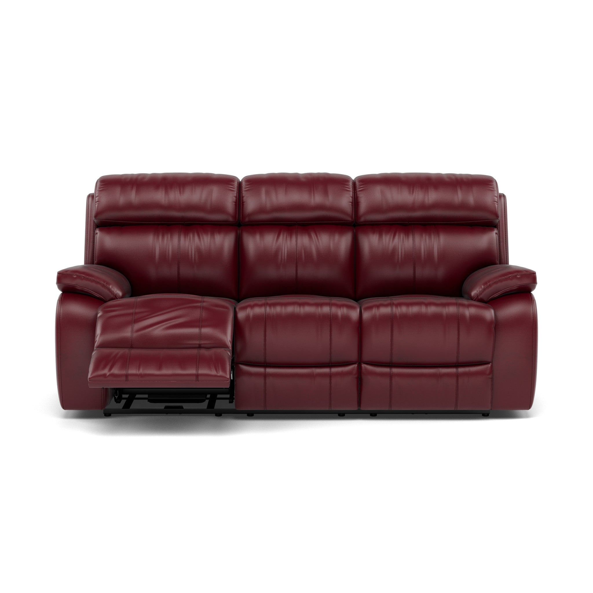 Galaxy 3 Seater Recliner Sofa - 3 Seater Sofa 2 Power Recliners Cat 20S - Power Recliner with USB 3 Seater Sofas Sterling Home 1 BVS-035C DEEP RED
