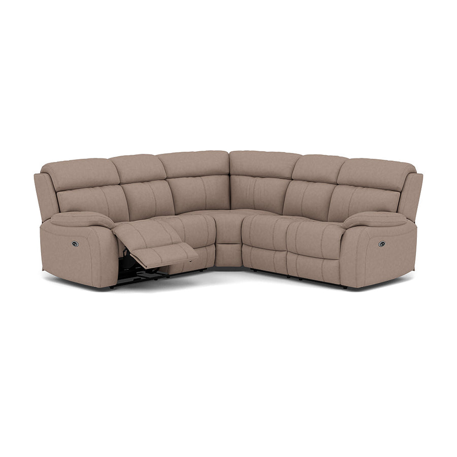 Galaxy Corner Recliner Sofa - Combination 3 2 Corner 2 with 2 Power Recliners Fabric - Left Hand Facing - Power Recliner with USB Corner Sofas Sterling Home 4 BFA-BLJ-946 SILVER GREY