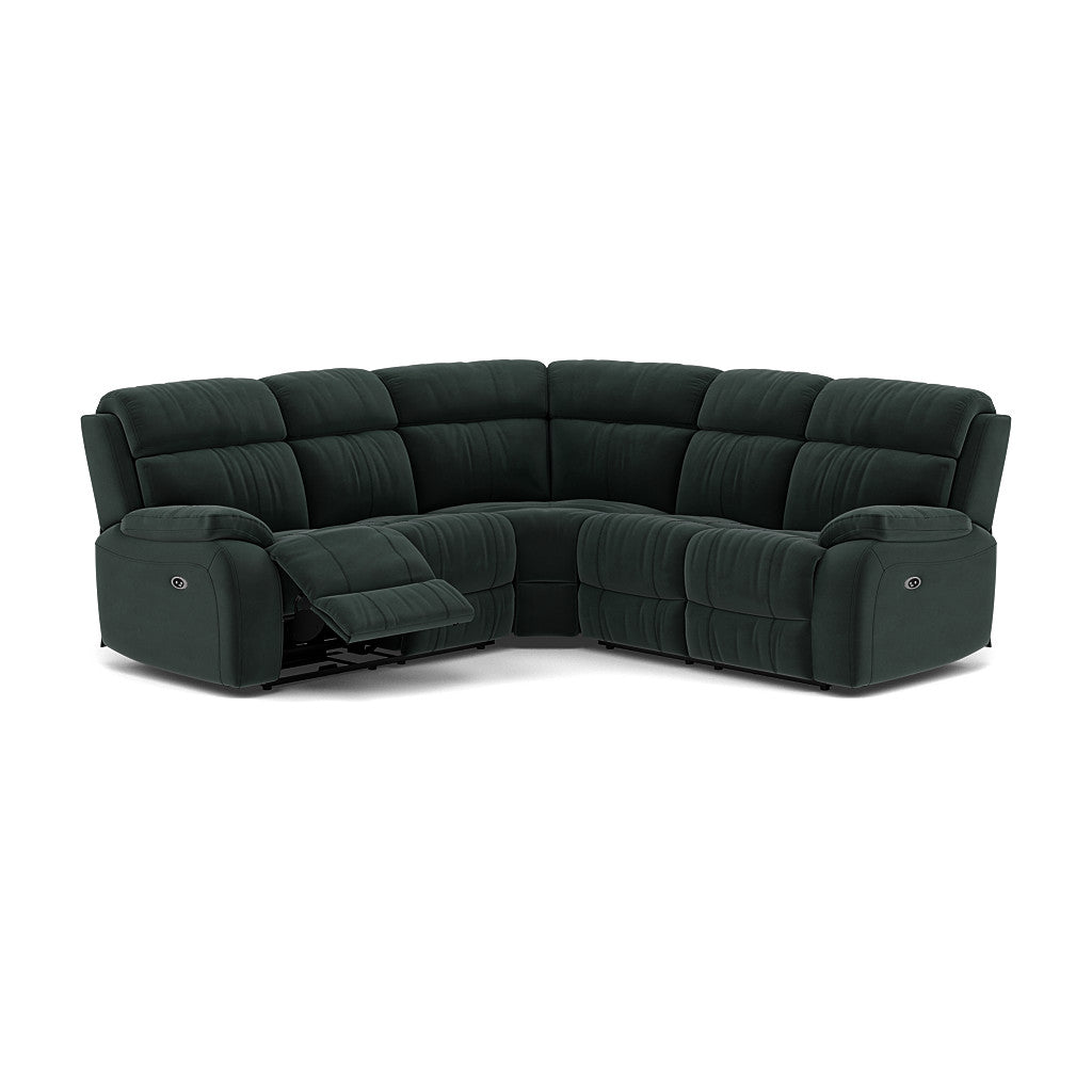 Galaxy Corner Recliner Sofa - Combination 3 2 Corner 2 with 2 Power Recliners Fabric - Left Hand Facing - Power Recliner with USB Corner Sofas Sterling Home 14 FAB-MEG-21 CHARCOAL GREY