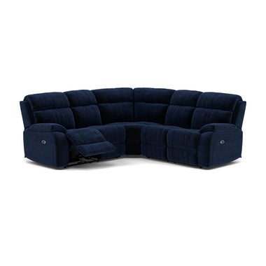 Galaxy Corner Recliner Sofa - Combination 3 2 Corner 2 with 2 Power Recliners Fabric - Left Hand Facing - Power Recliner with USB