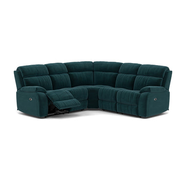 Galaxy Corner Recliner Sofa - Combination 3 2 Corner 2 with 2 Power Recliners Fabric - Left Hand Facing - Power Recliner with USB