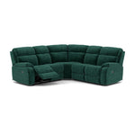 Galaxy Corner Recliner Sofa - Combination 3 2 Corner 2 with 2 Power Recliners Fabric - Left Hand Facing - Power Recliner with USB Corner Sofas Sterling Home 19 FAB-MEG-37 EMERALD GREEN